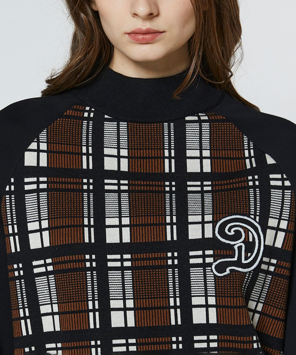 DSC / ドッキングチェックニット TOPS Night STORE | ダブル