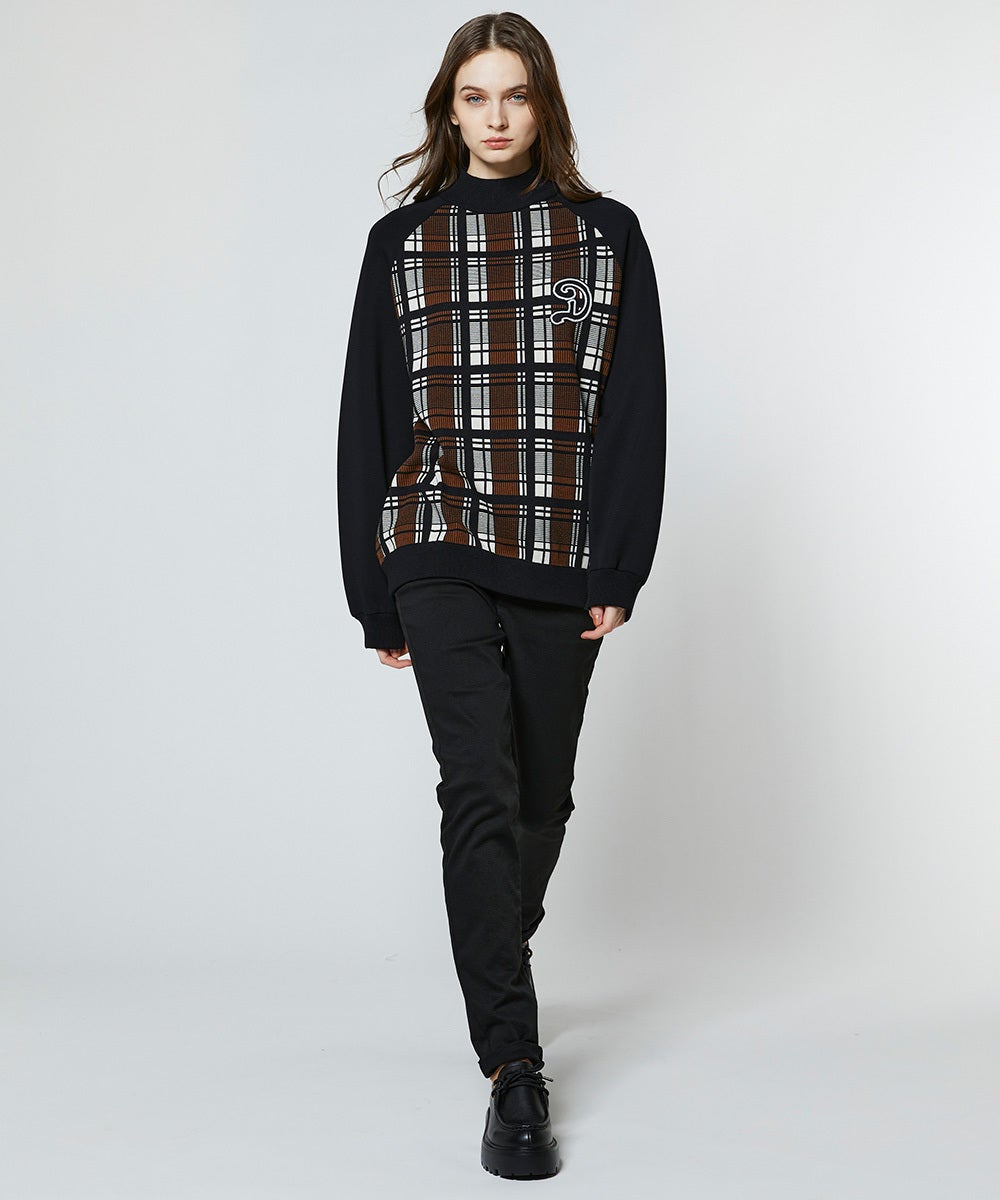 DSC / ドッキングチェックニット TOPS Night STORE | ダブル