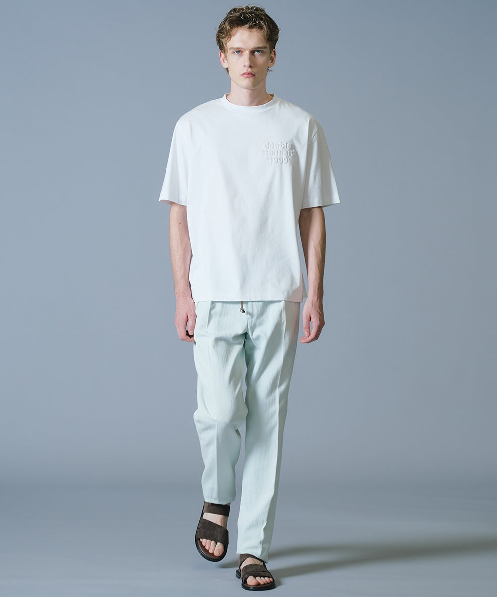 D/him エンボスロゴ コットンスムースTシャツ TOPS Night STORE