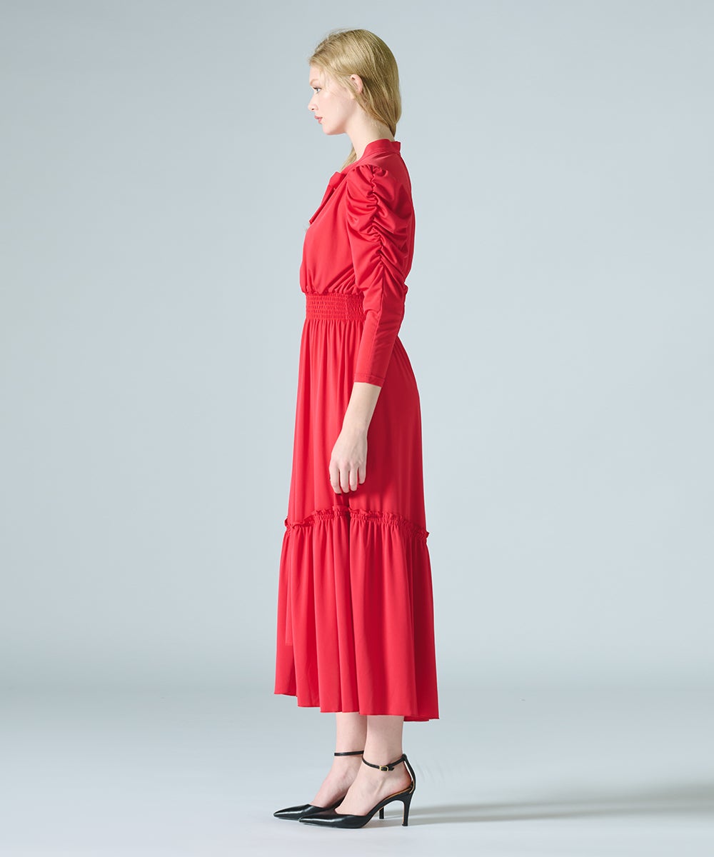 CORCOVADO / マイルドドライスムース ボウタイリボンドレス DRESS