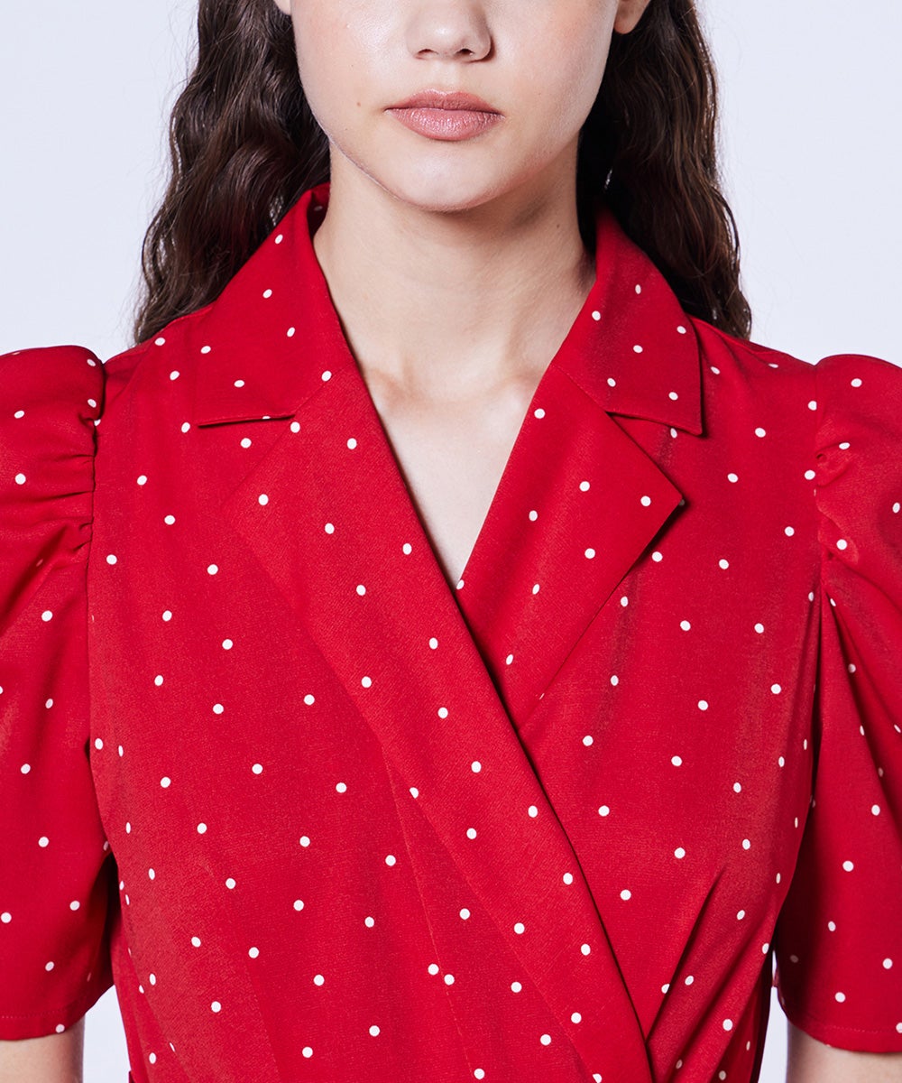 DSC / パフスリーブ ドットワンピース(WEB限定) DRESS Night STORE