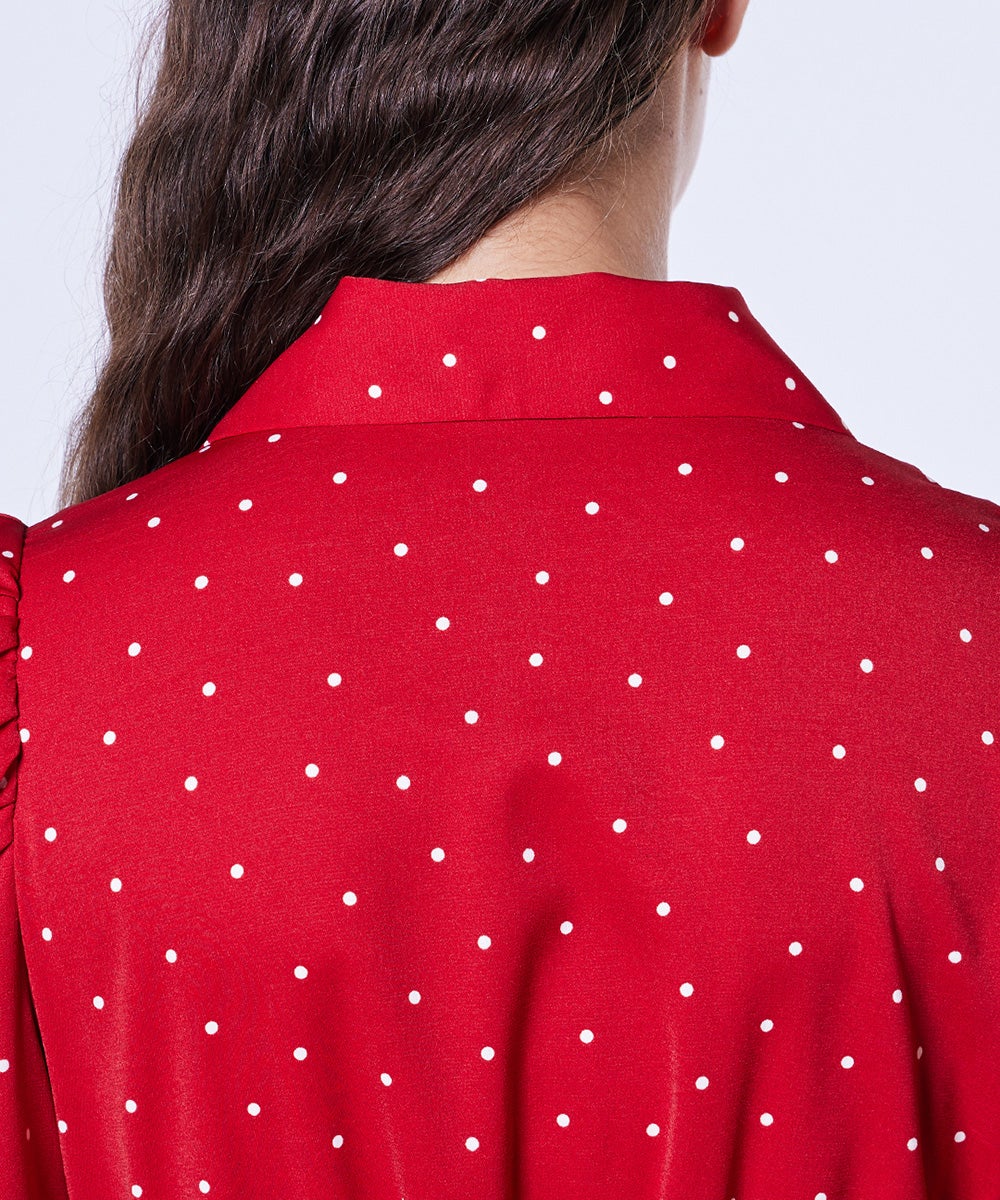 DSC / パフスリーブ ドットワンピース(WEB限定) DRESS Night STORE