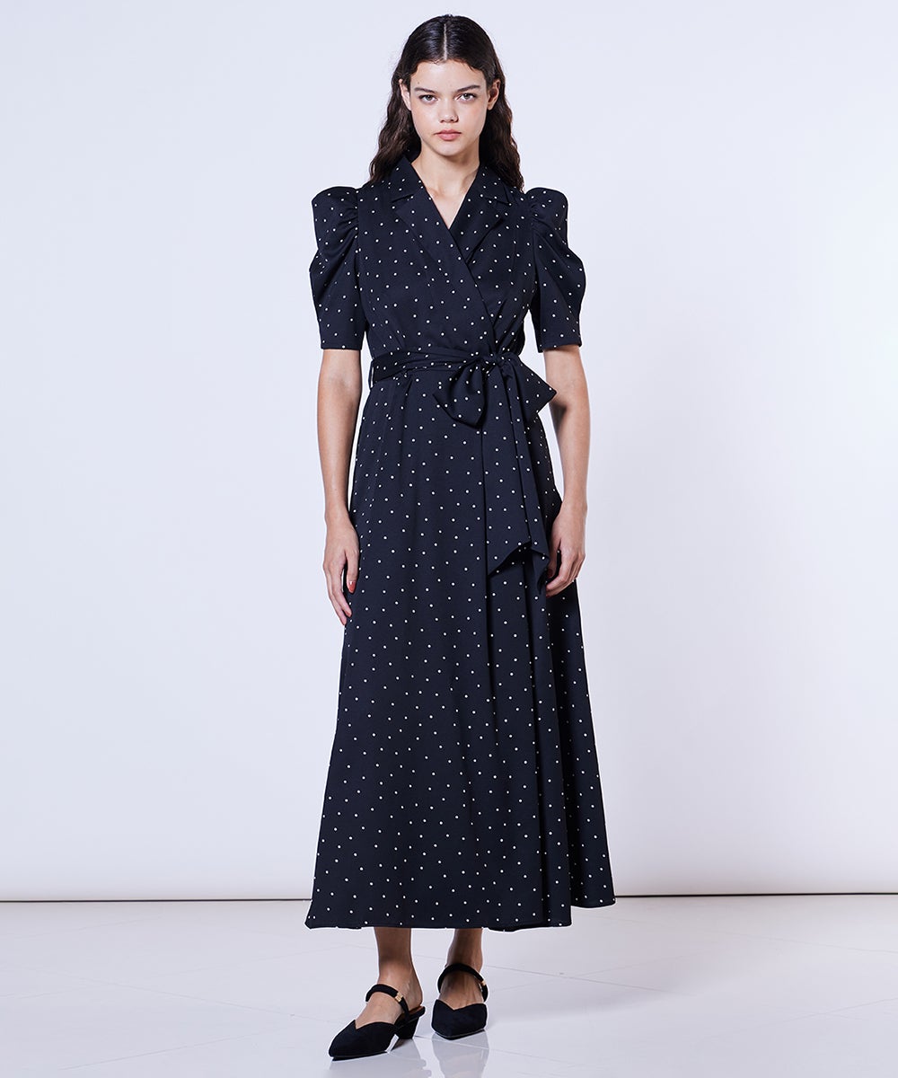 POINT 10%】DSC / パフスリーブ ドットワンピース(WEB限定) DRESS
