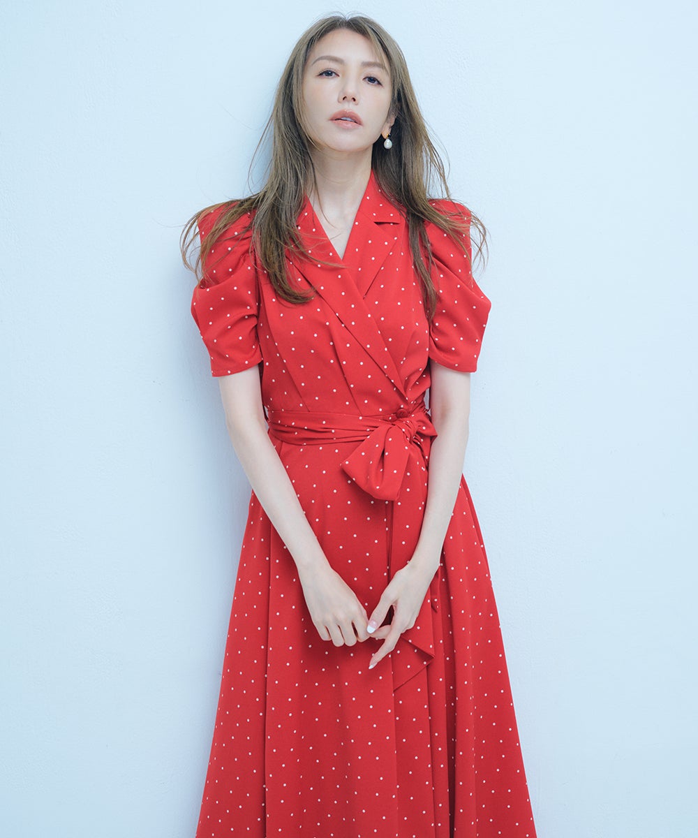DSC / パフスリーブ ドットワンピース(WEB限定) DRESS Night STORE