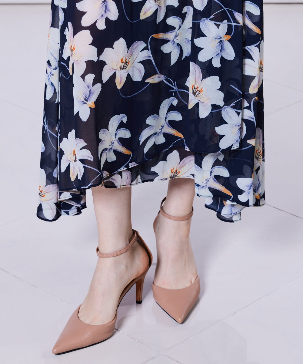 Sov. / フラワーシフォン フリルスカート(予約) BOTTOMS Night STORE