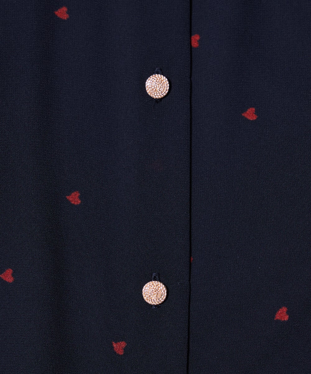 DSC / ポリエステルジョーゼット ハートボウタイブラウス(予約) TOPS